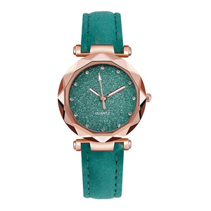 Casual Women Romantic Starry Sky Wrist Watch Leather