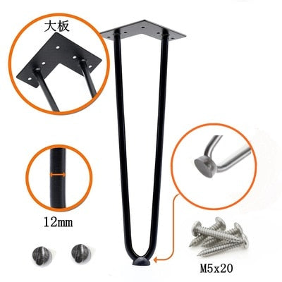 4Pcs Iron Metal Table Desk Leg