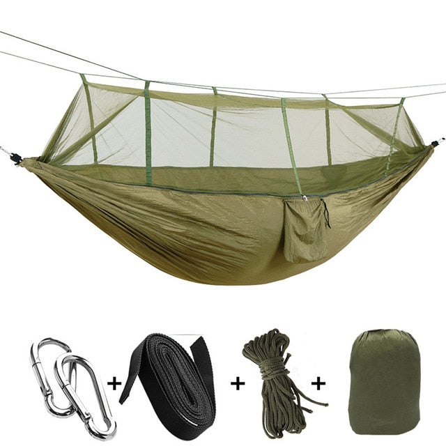 1-2 Person Outdoor Mosquito Net Parachute Hammock Camping