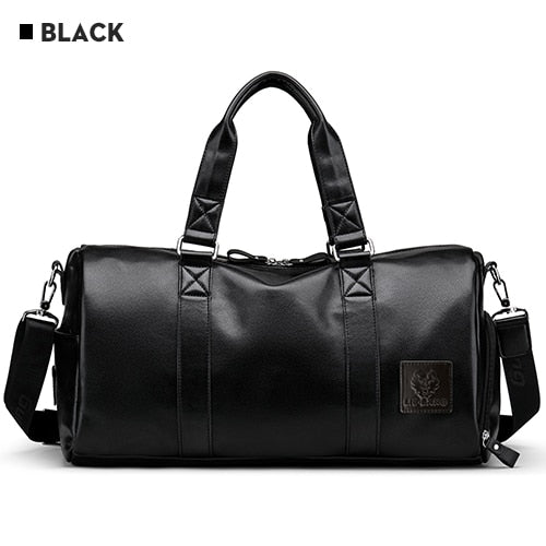 LIELANG Men's Black handbag Travel Bag Waterproof