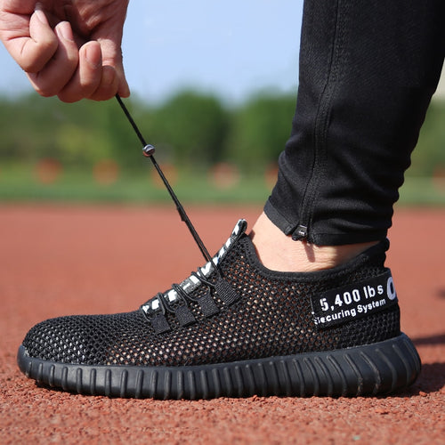 Breathable Mesh Work Shoes Black