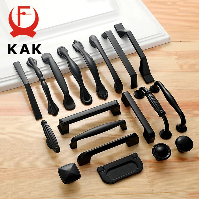 KAK American Style Black Cabinet Handles