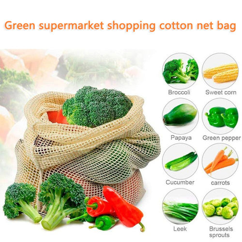1PC Useful Vegetable Bags Eco Cotton
