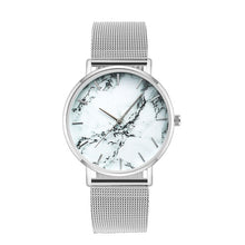 Load image into Gallery viewer, Fashion Rose Gold Mesh Band Creative Marble Female