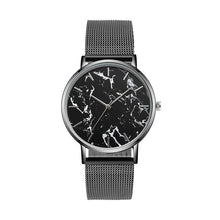 Load image into Gallery viewer, Fashion Rose Gold Mesh Band Creative Marble Female