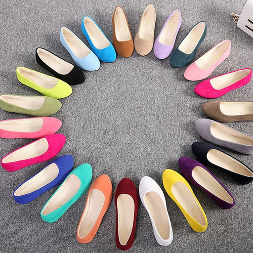 Women Flats Shoes 2019 Faux Suede Loafers