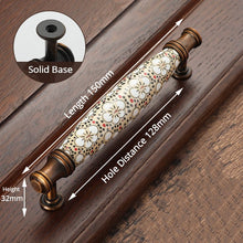Load image into Gallery viewer, KAK Antique Bronze Ceramic Cabinet Handles Vintage Drawer