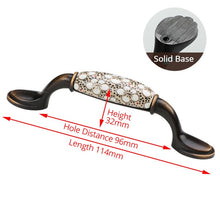 Load image into Gallery viewer, KAK Antique Bronze Ceramic Cabinet Handles Vintage Drawer