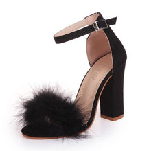 Load image into Gallery viewer, Summer Women Pumps T-stage Fur Buckle